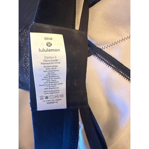 Lululemon Womens DD38 Black Mesh Sports Bra - Picture 5 of 5